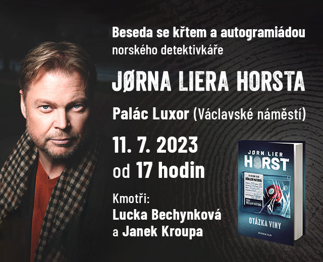 Jørn Lier Horst bude mít 11. července besedu v Luxoru na Václavském náměstí v Praze.